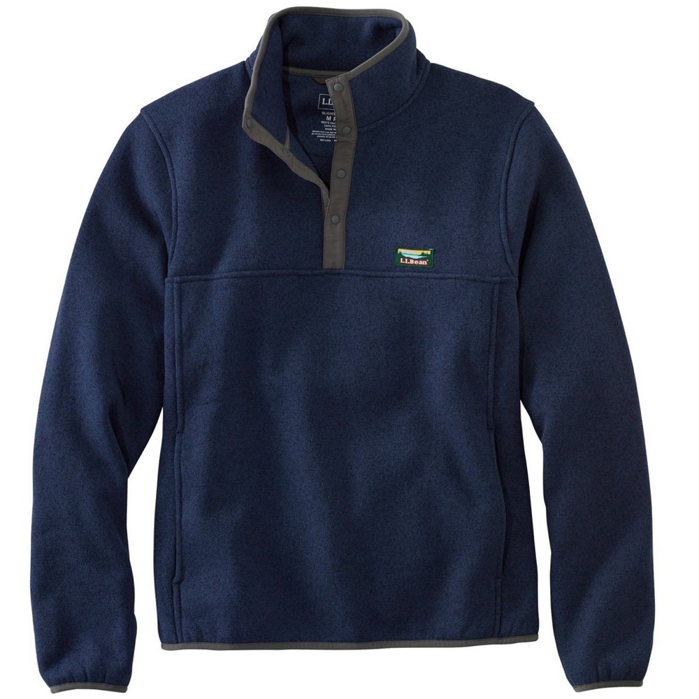 L.L. Bean Sweater Fleece Pullover Men’s Bright Navy NEW